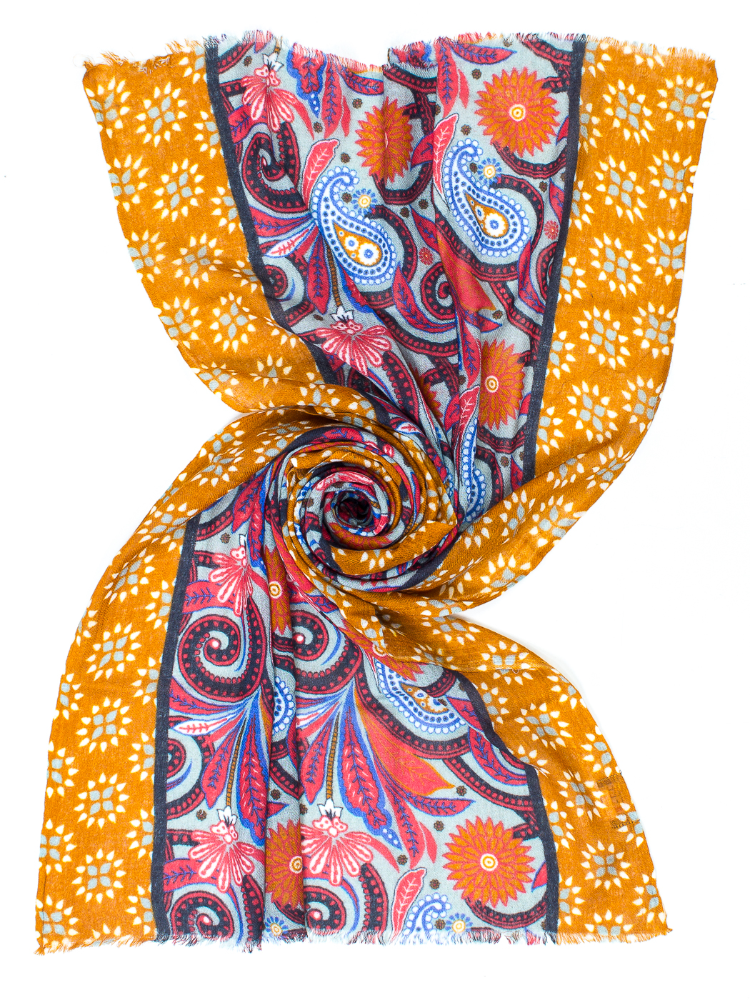 STOLA FLOWER ,  180X70 - YELLOW